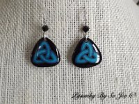 Little Turquoise Celtic Triangle Earrings Pysanky Eggshell Jewelry By So Jeo : pysanky pysanka ukrainian easter egg batik art eggshell jewelry pendants earrings drop dangle etched flowers gift women accessories accessory pendant necklace bail crystal finding sterling silver filled sojeo flowers celtic purple white red pink brown green purple orange cream burgundy magenta teal turqoise crows crow blue black so jeo art handmade